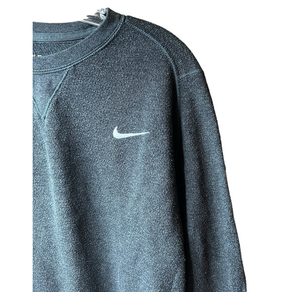 Nike Pullover Sweatshirt SMALL Standard Fit Sweater Dark Gray Swoosh Long Sleeve - Picture 4 of 12